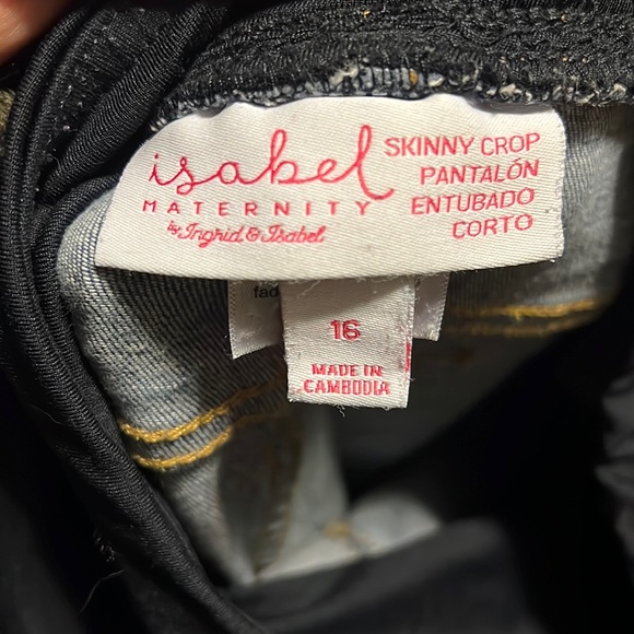 - Isabel Maternity Criss cross Panel Jeans - Picture 2 of 7